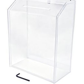 Medium Clear Acrylic Ballot Box (8.5"x10")