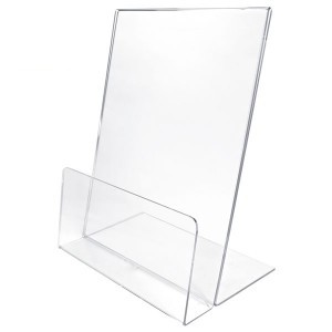 Clear Small Acrylic Easel Stand w/Lip (4"x9"x1.5")