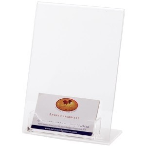Acrylic Holder w/Business Card Pocket (5