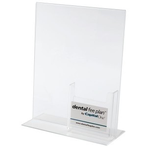 Acrylic Bottom Loading Frame w/Tri-Fold Pocket (4")
