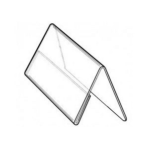 Plastic Single Sided Styrene Table Tent (7.5"x2.5")