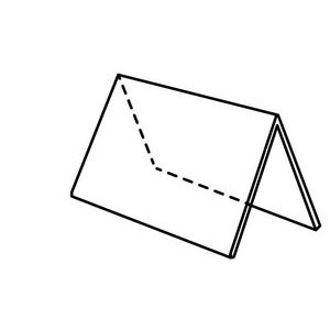 White Horizontal Single Sided Tent Sign (No Insert) 6"x4"