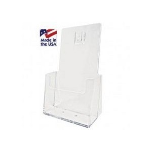 White Wall/Countertop Holder w/Business Card Pocket (4.5"x7.5")