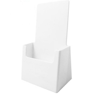 White Counter and Wall Holder w/Keyhole Bracket (4 1/4