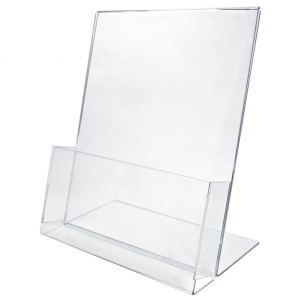 Clear Small Acrylic Easel Stand w/Box (4"x9"x1.5")
