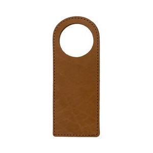 Full-Grain Leather Door Do Not Disturb Sign- Door Hanger w/Round or square Top-Double sided and sewn