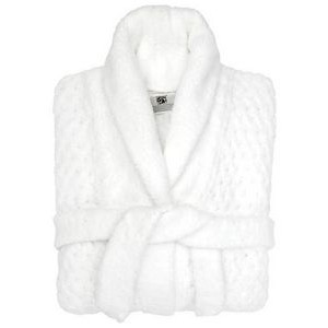 Adult Robe - Basket Weave - White - XL
