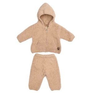 Baby Hoodie and Pants Set - Solid - Teddy - 12/18 mo