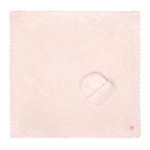 Baby Blanket - Solid w/ Cap - Pink - 30*30