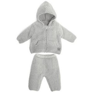 Baby Hoodie and Pants Set - Solid - Stone - 6/12 mo