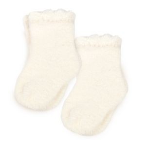 Baby Socks Set - Solid with Trim - Creme / Creme - OS
