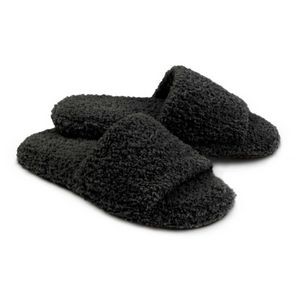 Spa Slippers - Solid - Black - S/M