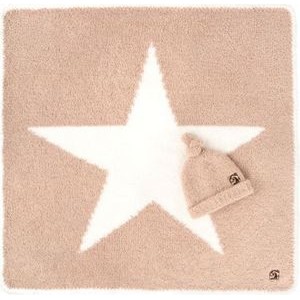 Baby Blanket - Star w/ Cap - Teddy / Creme - 30*30