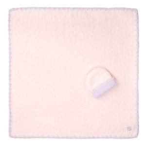 Baby Blanket - Trim w/ Cap - Pink / Iris - 30*30