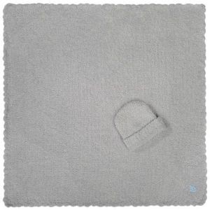 Baby Blanket - Solid w/ Cap - Stone - 30*30