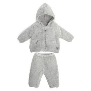 Baby Hoodie and Pants Set - Solid - Stone - 12/18 mo