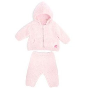Baby Hoodie and Pants Set - Solid - Pink - 6/12 mo