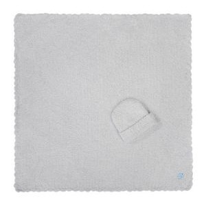 Baby Blanket - Solid w/ Cap - Ice Blue - 30*30