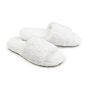 Spa Slippers - Solid - White - L/XL