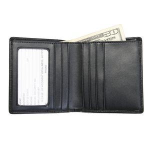 Leather Men's Double ID Bi-Fold Wallet