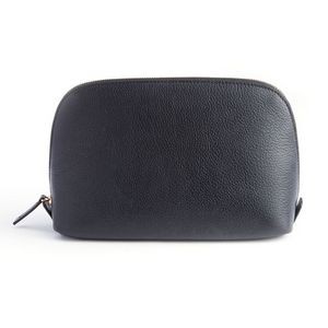 Cosmetic Bag in Pebbled Genuine Leather