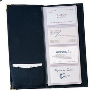 Leather Business Card File (10 1/4"x4 5/8"x3/4")