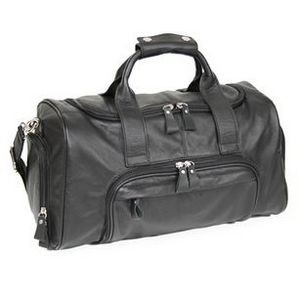Leather Sports Bag (17 1/2"x8"x9 1/4")