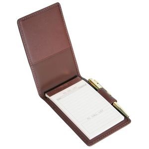 Leather Deluxe Flip Style Note Jotter (4 1/2