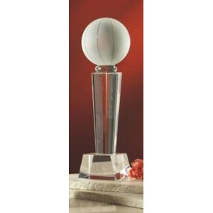 3" Crystal Basketball Tower Award