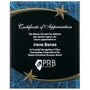 Blue Marble Star Plaque Award (8"x10")