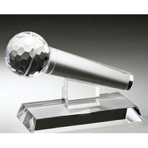 Crystal Microphone Trophy (7"x4.5")