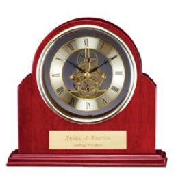 9" Rosewood Finish English Mantle Clock