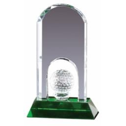 Crystal Dome Golf Award w/Green Base