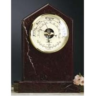 9" Genuine Marble Cathedral World Time Clock Award