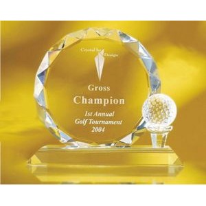 7.5" Hole In One Crystal Golf Award