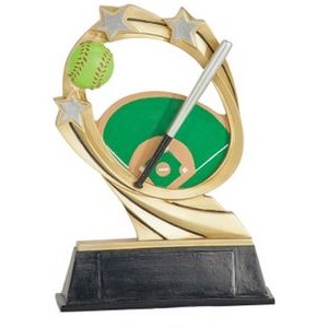 7" Softball Cosmic Resin Figure Trophy