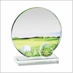 Golf Achievement Art Glass Sculpture Award
