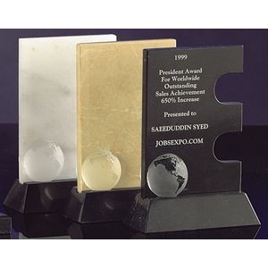 8" Black Genuine Marble E-Commerce/Excellence Award