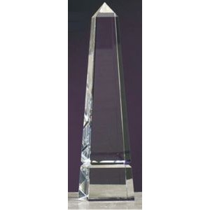12" Crystal Obelisk Award w/Groove