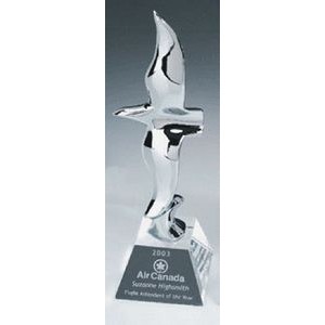 10¾" Eagle Vigilante Award w/Crystal Base