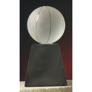 4" Crystal Basketball Award w/Base