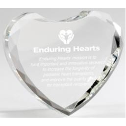 5" Crystal Heart Paperweight