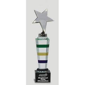 11¼" Tri-Color Column w/Metal Star Award