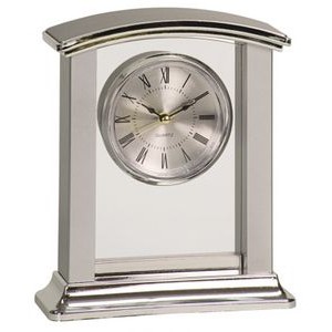 7" Silver Arch Clock