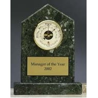 Green Genuine Marble Cathedral Clock Award
