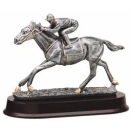 9" Horse Racing Award w/Gold Trim