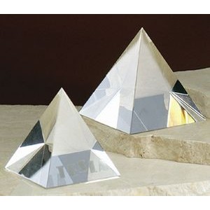 3" Optical Crystal Pyramid Paperweight Award