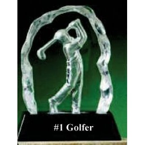 7" Male Golfer Glacier Sports Award w/Marble Base