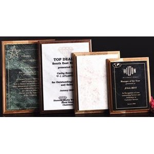 Genuine Marble Plaque Award w/Walnut Frame (6"x8")