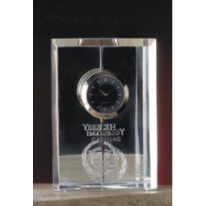 Executive Crystal Clock Award (3.25"x2"x5")